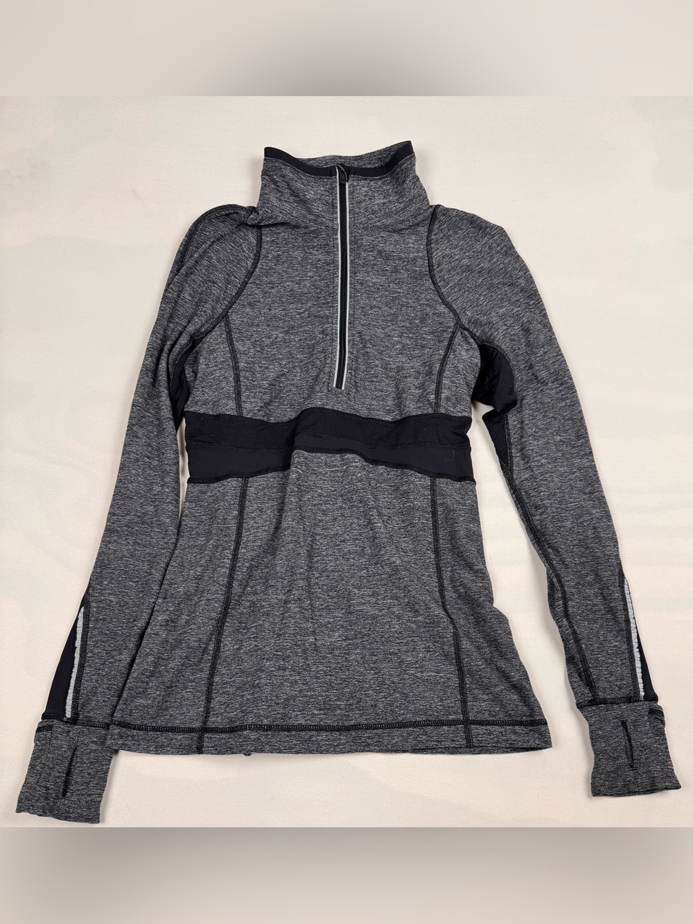 Lululemon Run Full Tilt Half-Zip Pullover Heathered Gray Women’s 6